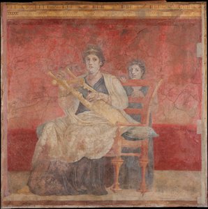 Seinämaalaus P. Fannius Synistorin huvilan huoneesta H Boscorealessa, n. 50-40 eaa. tekijältä Unbekannt