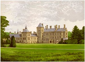 Walton Hall, Warwickshire, Baronet Mordauntin koti, vuodelta 1880 tekijältä Unbekannt