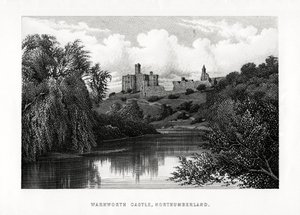 Warkworthin linna, Northumberland, 1896 tekijältä Unbekannt
