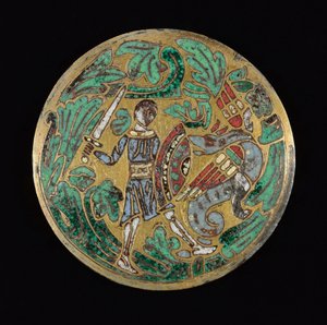 Warrior Fighting a Dragon, c. 1170-1180. tekijältä Unbekannt