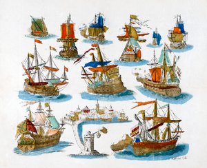 Sota-alukset, 1700-luku tekijältä Unbekannt