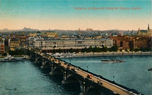 Waterloo Bridge ja Somerset House, Lontoo, 1910. tekijältä Unbekannt
