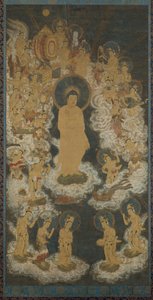 Tervetuloa Amidan ja Bodhisattvojen syntyperä, 1300-luvun loppu. tekijältä Unbekannt