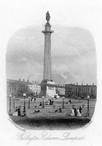 Wellingtonin pylväs, Liverpool, 1864 tekijältä Unbekannt