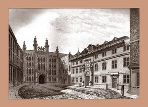 West View of Guildhall Chapel ja Blackwell Hall, 1886 tekijältä Unbekannt
