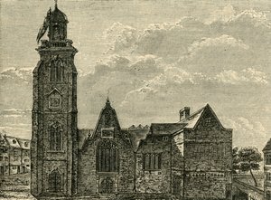 Länsinäkymä St. Martins-in-the-Fieldsin vanhasta kirkosta, purettu vuonna 1721, 1881. tekijältä Unbekannt