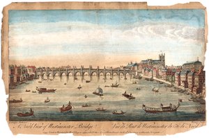 Westminster Bridge, Lontoo, 1753 tekijältä Unbekannt