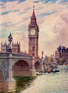 Westminster Bridge ja Big Ben, 1948. tekijältä Unbekannt