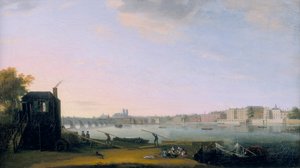 "Westminster Bridge ja Whitehall Lambethistä", n. 1775 tekijältä Unbekannt