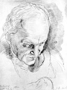 William Blake 1757-1827, englantilainen mystikko, runoilija, taidemaalari ja kaivertaja, 1820 tekijältä Unbekannt