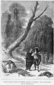 William Harvey, englantilainen lääkäri, Windsor Parkissa 1600-luvulla 1870 tekijältä Unbekannt