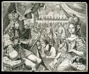 Vilhelm III ja Maria II, Ison-Britannian ja Irlannin kuningas ja kuningatar, c1689 tekijältä Unbekannt