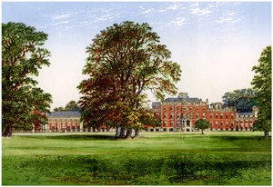 Wimpole Hall, Cambridgeshire, Earl of Hardwicken koti, vuodelta 1880 tekijältä Unbekannt