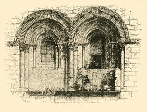 Pyhän haudan kirkon ikkunat, Jerusalem, 1890. tekijältä Unbekannt