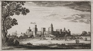 Windsorin linna kaakosta, 1600-luku. tekijältä Unbekannt