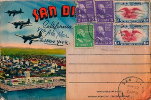 Wings Over San Diego - Näytetään uusi Civic Center Building, vuodelta 1941 tekijältä Unbekannt
