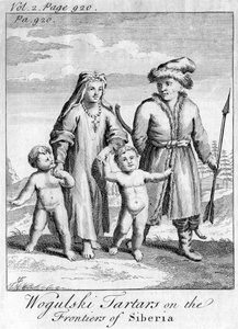 Wokulski-tatarit Siperian rajoilla, n. 1740 tekijältä Unbekannt