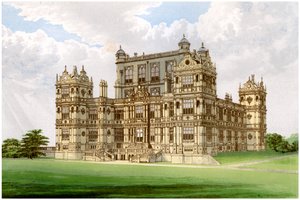Wollaton Hall, Nottingham, Nottinghamshire, Lord Middletonin koti, vuodelta 1880 tekijältä Unbekannt