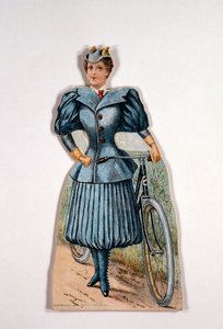 Nainen pyöräilymekossa, amerikkalainen, c1900 tekijältä Unbekannt