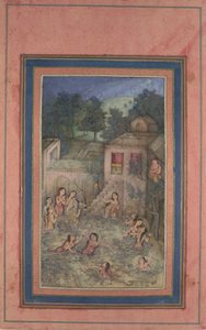 Naiset uimassa Moonlightissa, Folio Davis-albumista, 1700-luku. tekijältä Unbekannt