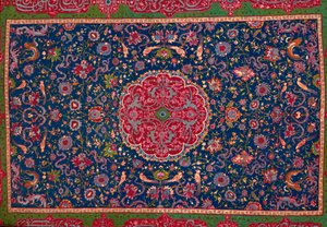 Villamatto, rikastettu kulta- ja hopealangalla. Persia, 1500-luvun loppu, 1903 tekijältä Unbekannt