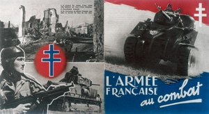 World War 2: Ilmainen ranskalainen propagandajuliste c1942-1944