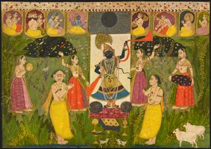 Shri Nathjin palvonta, n. 1700. tekijältä Unbekannt