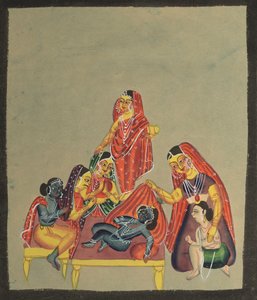 Krishna-lapsen palvonta, 1800-luku. tekijältä Unbekannt