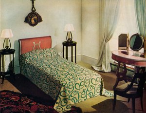Vantona Textiles Oy:n kudottu puuvillainen päiväpeite, 1941 tekijältä Unbekannt