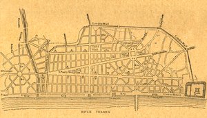 Wrensin suunnitelma Lontoon jälleenrakennuksesta, 1897. tekijältä Unbekannt