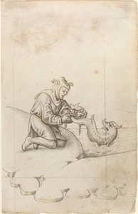 Sidot delfiiniä hännästä [fol. 17 recto], c. 15121515. tekijältä Unbekannt