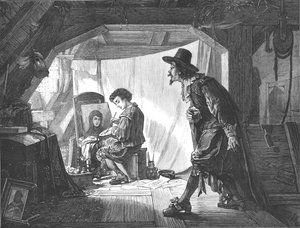 Nuori Rubens yllätti isäntänsä Van Oort, 1875. tekijältä Unbekannt