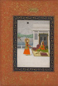 Yusuf ja Zulaykha tapaaminen, n. 1764. tekijältä Unbekannt