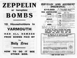 Zeppelin- ja tapaturmavakuutusilmoitus, 1910 tekijältä Unbekannt
