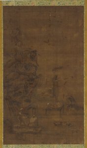 Zhong Kui kesyttää viisi ruttoa, 1500-1600-luku. tekijältä Unbekannt