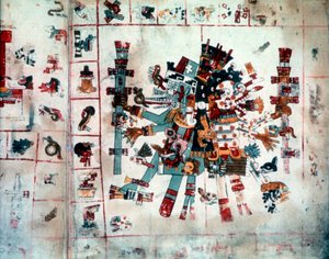 Zoomorfinen muoto Codex Borgianuksesta, Mixtec, Pre-Columbian Mexico, c1400 tekijältä Unbekannt