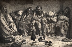 Oopiumluola Keski-Aasiassa, kuvitus teoksesta "Maailma käsissä", kaiverrettu Charles Laplante (k.1903), julkaistu 1878 tekijältä Unbekannt Unbekannt
