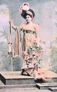 Hariclea Darclee Giacomo Puccinin (1858-1924) oopperassa "Tosca" 1900 (värillinen kuva) tekijältä Unbekannt Unbekannt