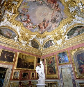 Sala di Gioven (Jupiter-huoneen) sisustus Pietro da Cortonan maalauksilla, Palazzo Pitti, Firenze, Italia tekijältä Unbekannt Unbekannt