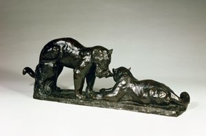 Rembrandt Bugatin kaksi Jaguaria (1885-1916) tekijältä Unbekannt Unbekannt