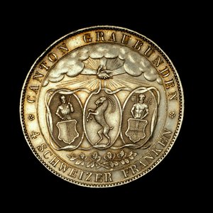4 Sveitsin frangia, Sveitsin kolikko tekijältä Unbekannter Künstler
