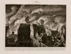 Suuri tulipalo Amsterdamissa, Hollannissa, 27. heinäkuuta 1679 tekijältä Unbekannt