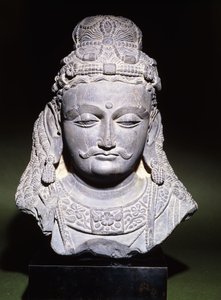 Bodhisattvan suuri pää alaspäin laskeutuneella ilmeellä, 2.-3. vuosisadalla tekijältä Unbekannt