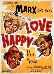 Juliste elokuvasta Treasure Fishing, LOVE HAPPY, kirjoittanut DAVIDMILLER Marx-veljesten kanssa 1949 tekijältä Unbekannt