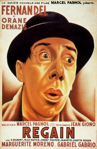 Marcel Pagnolin ja Fernandelin elokuvan Récolte juliste 1937 (Jean Gionon mukaan) tekijältä Unbekannt