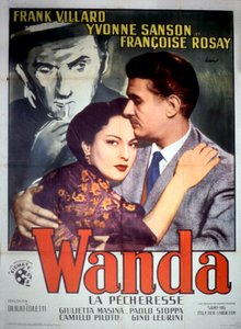 DuilioColettin elokuvan Wanda la pecheresse juliste Frank Villard Yvonne Sansonin ja Francoise Rosayn kanssa 1952 tekijältä Unbekannt