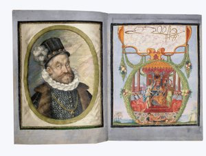 Album Amicorum - Das Grosse Stammbuch, Philipp Hainhofer, saksaksi, latinaksi, ranskaksi ja italiaksi tekijältä Unbekannt
