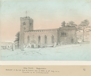 Alton Church: lyijykynäpiirros, nd [?1800-luku] tekijältä Unbekannt