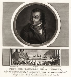 Antoine Quentin Fouquier-Tainville, yleinen syyttäjä, vallankumoustuomioistuin, giljotinoitu 1795 tekijältä Unbekannt