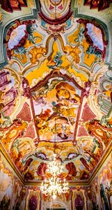 Arcadia-huone Domenico Carellan freskoilla, Palazzo Ducale, Martina Franca, Apulia, Martina Franca, Apulia, Italia, Eurooppa (kuva) tekijältä Unbekannter Künstler